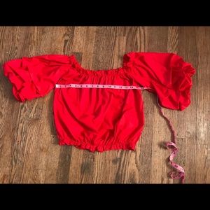FOREVER 21 red off-shoulder blouse